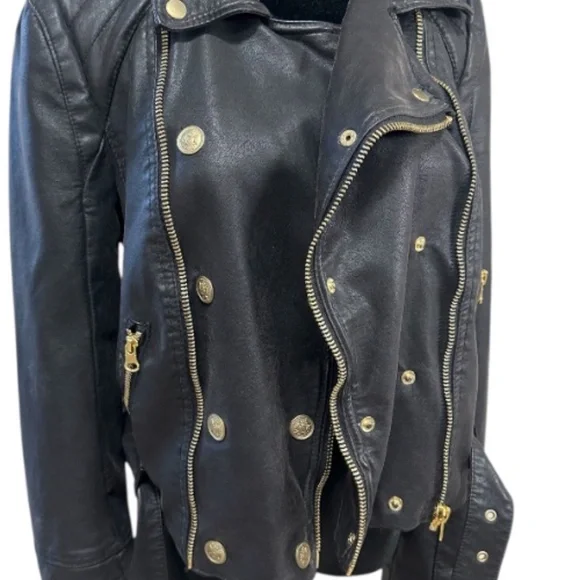 Free People We The Free Vegan Leather Moto Jacket | Size S - Picture 4 of 13